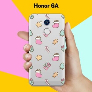 Силиконовый чехол на Honor 6A Узор новогодний / для Хонор 6А