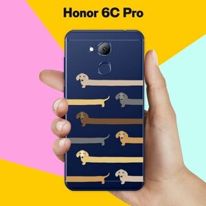 Силиконовый чехол на Honor 6C Pro Длинные таксы / для Хонор 6Ц Про