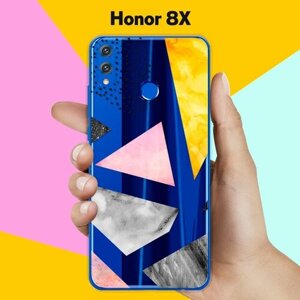 Силиконовый чехол на Honor 8X Треугольники / для Хонор 8 Икс