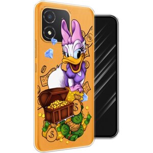 Силиконовый чехол на Honor X5 / Хонор X5 "Rich Daisy Duck", прозрачный