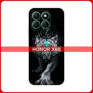 Силиконовый чехол на Honor X8B / Хонор X8B Волшебный волк фон