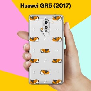 Силиконовый чехол на Huawei GR5 2017 Бигли спят / для Хуавей Джи Эр 5 2017