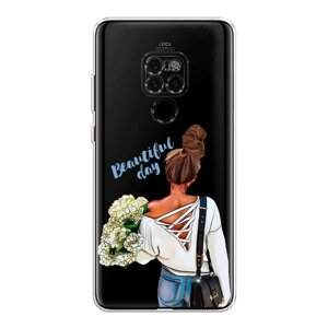 Силиконовый чехол на Huawei Mate 20 / Хуавей Мате 20 Beautiful day vector, прозрачный