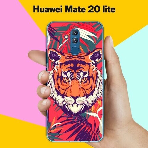 Силиконовый чехол на Huawei Mate 20 lite Тигр 20 / для Хуавей Мейт 20 Лайт