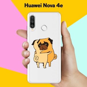 Силиконовый чехол на Huawei nova 4e Мопсы / для Хуавей Нова 4е