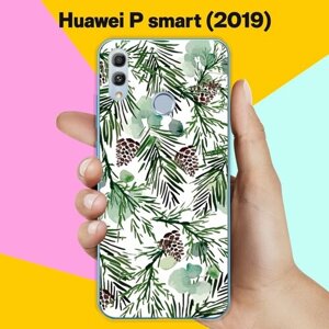 Силиконовый чехол на Huawei P smart 2019 Шишки на елке / для Хуавей Пи Смарт 2019
