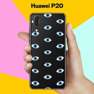 Силиконовый чехол на Huawei P20 Глазки / для Хуавей П20