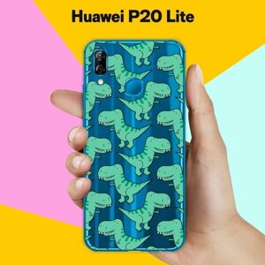 Силиконовый чехол на Huawei P20 Lite Динозавры / для Хуавей П20 Лайт