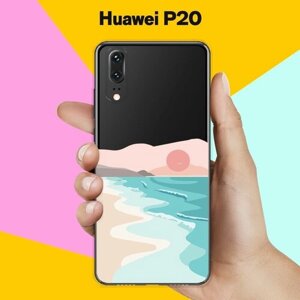 Силиконовый чехол на Huawei P20 Прилив / для Хуавей П20