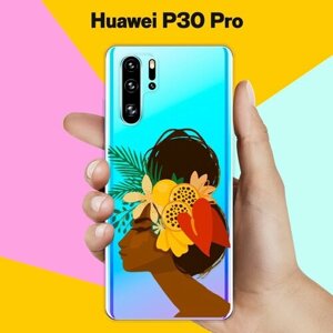 Силиконовый чехол на Huawei P30 Pro Девушка / для Хуавей П30 Про