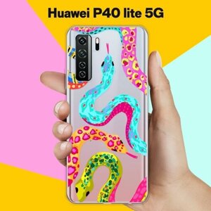 Силиконовый чехол на Huawei P40 lite 5G Змеи / для Хуавей П40 Лайт 5 Джи