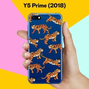 Силиконовый чехол на Huawei Y5 Prime 2018 Тигры / для Хуавей У5 Прайм 2018