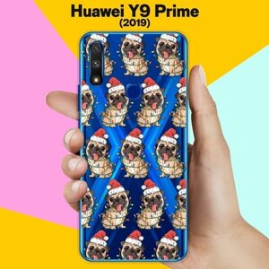 Силиконовый чехол на Huawei Y9 Prime 2019 Мопсы / для Хуавей У9 Прайм 2019