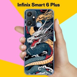 Силиконовый чехол на Infinix Smart 6 Plus Дракон / для Инфиникс Смарт 6 Плюс