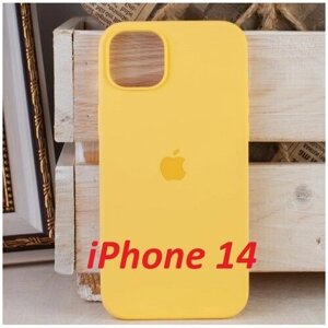 Силиконовый Чехол на iPhone 14, цвет желтый