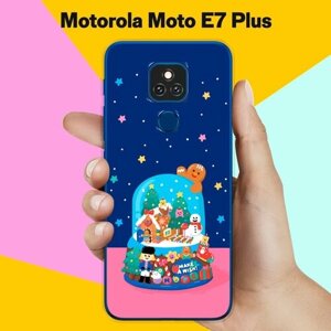 Силиконовый чехол на Motorola Moto E7 Plus Новогодний подарок / для Моторола Мото Е7 Плюс