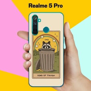 Силиконовый чехол на realme 5 Pro Енот / для Реалми 5 Про