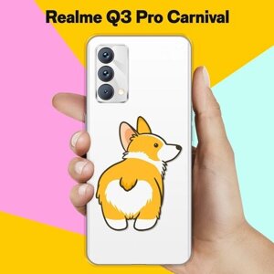 Силиконовый чехол на realme Q3 Pro Carnival Edition Корги / для Реалми Ку 3 Про Карнивал