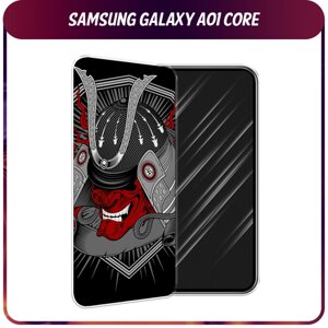 Силиконовый чехол на Samsung Galaxy A01 Core / Самсунг Галакси A01 Core "Красная маска самурая"
