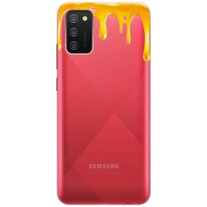 Силиконовый чехол на Samsung Galaxy A02s, Самсунг А02 эс с 3D принтом "Honey" прозрачный