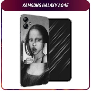 Силиконовый чехол на Samsung Galaxy A04e / Самсунг A04e "Mona Lisa sucking lollipop"