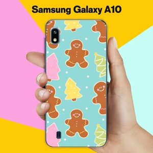 Силиконовый чехол на Samsung Galaxy A10 Пряни и Елки / для Самсунг Галакси А10