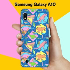 Силиконовый чехол на Samsung Galaxy A10 Узор из динозавров 50 / для Самсунг Галакси А10
