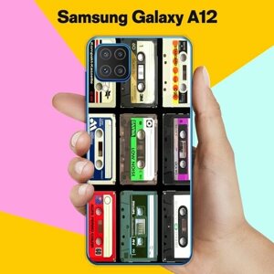 Силиконовый чехол на Samsung Galaxy A12 Кассеты / для Самсунг Галакси А12