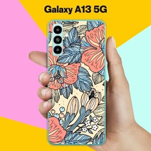 Силиконовый чехол на Samsung Galaxy A13 5G Цветочки / для Самсунг Галакси А13 5Джи