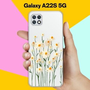 Силиконовый чехол на Samsung Galaxy A22S 5G Ромашки / для Самсунг А22с 5 Джи
