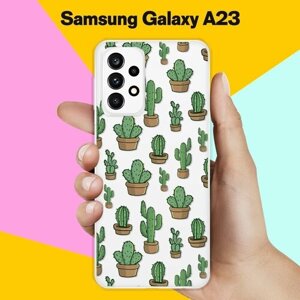 Силиконовый чехол на Samsung Galaxy A23 Кактусы / для Самсунг Галакси А23 5 Джи