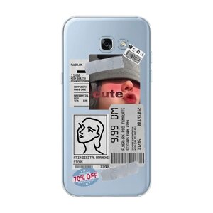 Силиконовый чехол на Samsung Galaxy A3 2017 / Самсунг Галакси A3 2017 "Cute girl collage", прозрачный