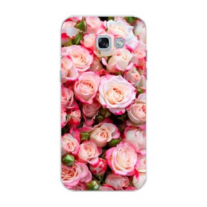 Силиконовый чехол на Samsung Galaxy A3 2017 / Самсунг Галакси A3 2017 "Много роз"