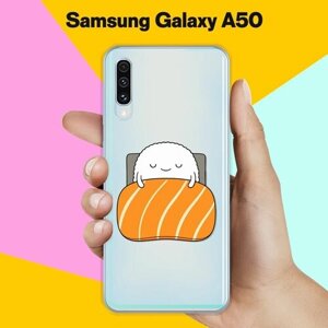 Силиконовый чехол на Samsung Galaxy A50 Суши спит / для Самсунг Галакси А50