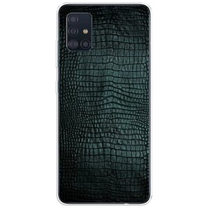 Силиконовый чехол на Samsung Galaxy A51 / Самсунг Гэлакси А51 Черная змея