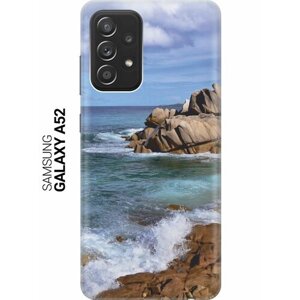 Силиконовый чехол на Samsung Galaxy A52, Самсунг А52 с принтом "Скалистый берег"