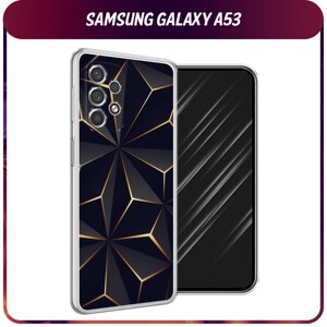 Силиконовый чехол на Samsung Galaxy A53 5G / Самсунг А53 5G "Черные полигоны"