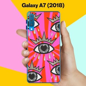 Силиконовый чехол на Samsung Galaxy A7 (2018) Узор 8 / для Самсунг Галакси А7 2018