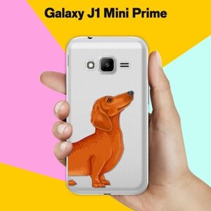 Силиконовый чехол на Samsung Galaxy J1 Mini Prime Такса / для Самсунг Галакси Джей 1 Мини Прайм