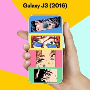 Силиконовый чехол на Samsung Galaxy J3 (2016) 4 кадра / для Самсунг Галакси Джи 3 2016