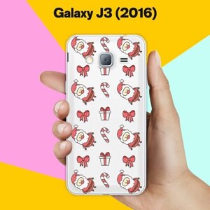 Силиконовый чехол на Samsung Galaxy J3 (2016) Узор / для Самсунг Галакси Джи 3 2016