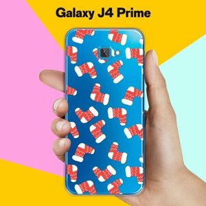 Силиконовый чехол на Samsung Galaxy J4 Prime Узор Новый Год / для Самсунг Галакси Джи 4 Прайм