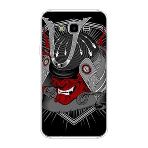 Силиконовый чехол на Samsung Galaxy J7 Neo / Самсунг Галакси J7 Neo "Красная маска самурая"