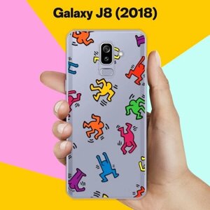 Силиконовый чехол на Samsung Galaxy J8 (2018) Человечки / для Самсунг Галакси Джи 8 2018