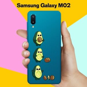 Силиконовый чехол на Samsung Galaxy M02 Авокадо из авокадо / для Самсунг Галакси М02