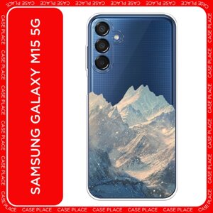 Силиконовый чехол на Samsung Galaxy M15 5G / Самсунг М15 5G Горы арт 2, прозрачный