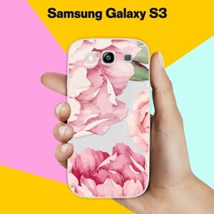 Силиконовый чехол на Samsung Galaxy S3 Пионы / для Самсунг Галакси С3