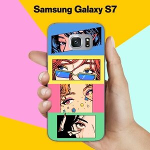 Силиконовый чехол на Samsung Galaxy S7 4 кадра / для Самсунг Галакси С7