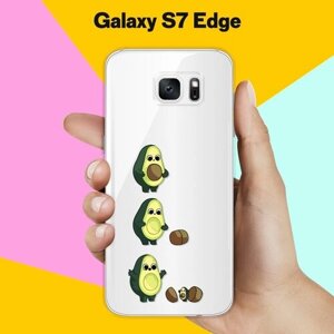 Силиконовый чехол на Samsung Galaxy S7 Edge Авокадо из авокадо / для Самсунг Галакси С7 Едж