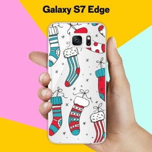 Силиконовый чехол на Samsung Galaxy S7 Edge Носки / для Самсунг Галакси С7 Едж